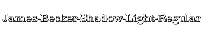 font James-Becker-Shadow-Light-Regular download