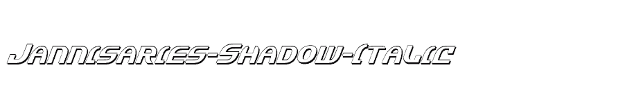 font Jannisaries-Shadow-Italic download