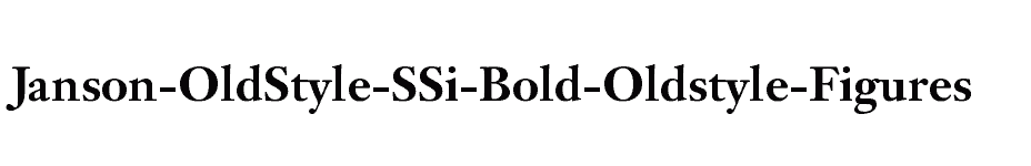 font Janson-OldStyle-SSi-Bold-Oldstyle-Figures download