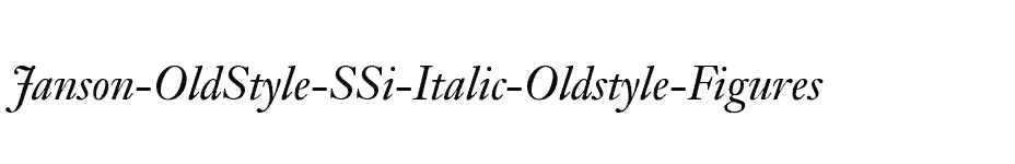 font Janson-OldStyle-SSi-Italic-Oldstyle-Figures download