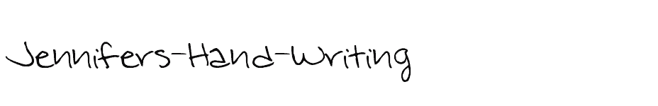 font Jennifers-Hand-Writing download