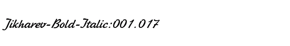 font Jikharev-Bold-Italic:001.017 download