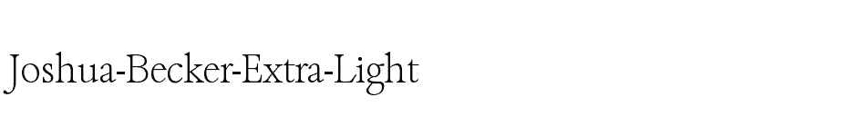 font Joshua-Becker-Extra-Light download