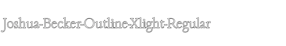 font Joshua-Becker-Outline-Xlight-Regular download