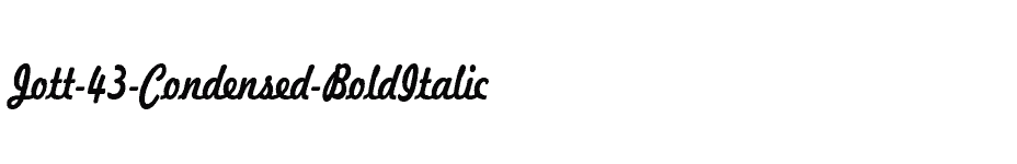 font Jott-43-Condensed-BoldItalic download