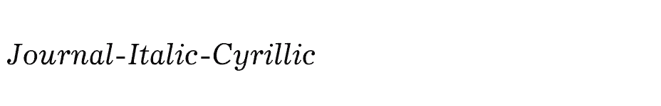 font Journal-Italic-Cyrillic download