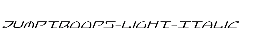 font Jumptroops-Light-Italic download