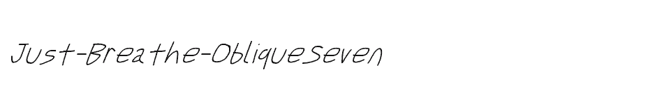 font Just-Breathe-ObliqueSeven download