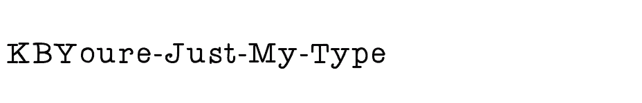 font KBYoure-Just-My-Type download