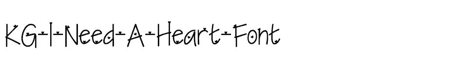 font KG-I-Need-A-Heart-Font download