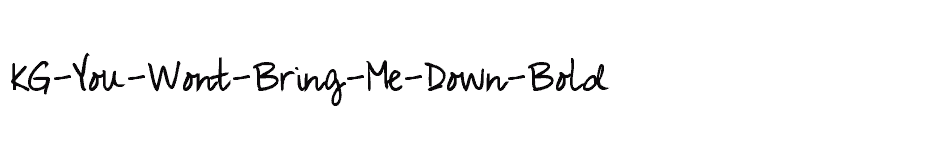 font KG-You-Wont-Bring-Me-Down-Bold download