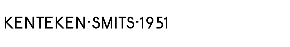 font Kenteken-Smits-1951 download