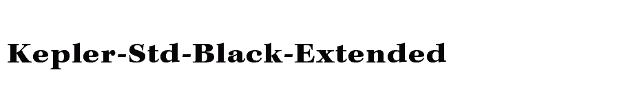 font Kepler-Std-Black-Extended download