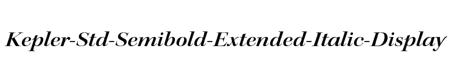 font Kepler-Std-Semibold-Extended-Italic-Display download