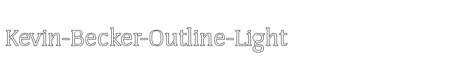 font Kevin-Becker-Outline-Light download