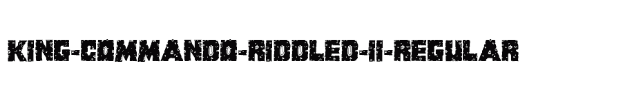 font King-Commando-Riddled-II-Regular download