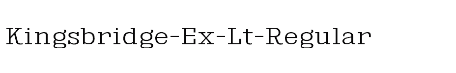 font Kingsbridge-Ex-Lt-Regular download