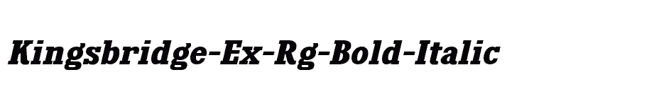 font Kingsbridge-Ex-Rg-Bold-Italic download