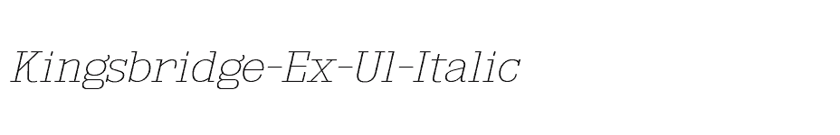 font Kingsbridge-Ex-Ul-Italic download