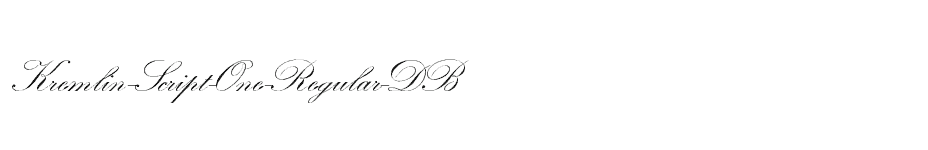 font Kremlin-Script-One-Regular-DB download