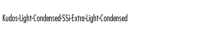 font Kudos-Light-Condensed-SSi-Extra-Light-Condensed download