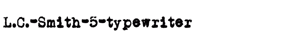 font L.C.-Smith-5-typewriter download