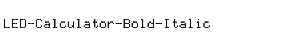 font LED-Calculator-Bold-Italic download