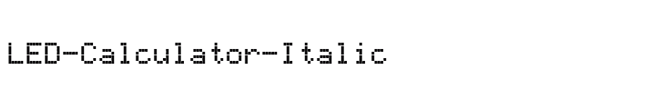 font LED-Calculator-Italic download
