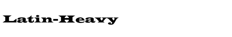 font Latin-Heavy download
