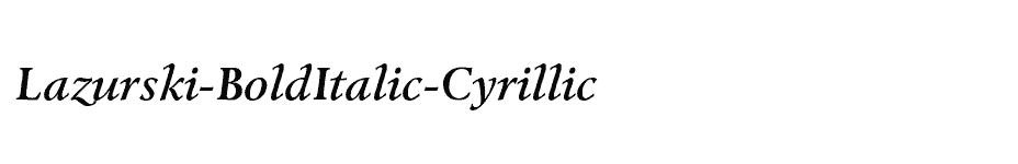 font Lazurski-BoldItalic-Cyrillic download