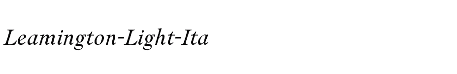 font Leamington-Light-Ita download