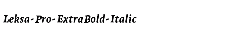 font Leksa-Pro-ExtraBold-Italic download