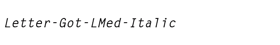 font Letter-Got-LMed-Italic download