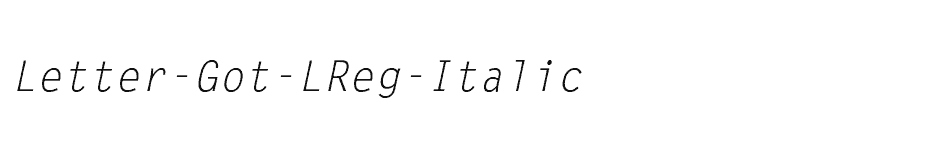 font Letter-Got-LReg-Italic download