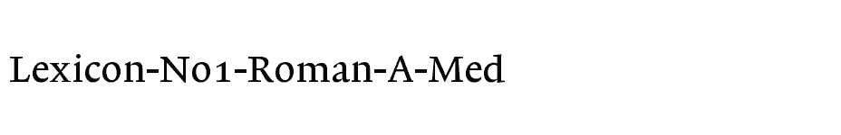 font Lexicon-No1-Roman-A-Med download