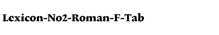 font Lexicon-No2-Roman-F-Tab download