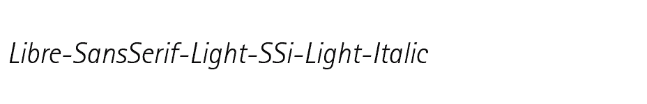 font Libre-SansSerif-Light-SSi-Light-Italic download