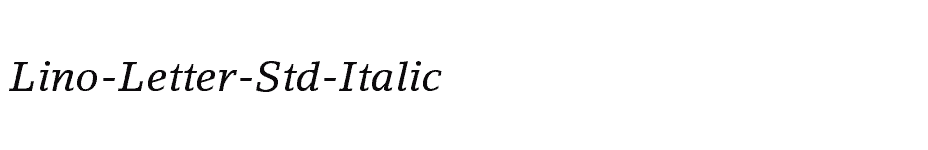 font Lino-Letter-Std-Italic download