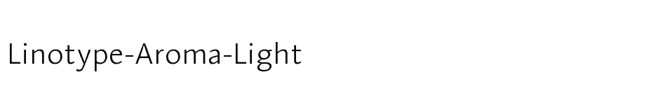 font Linotype-Aroma-Light download