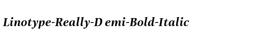 font Linotype-Really-Demi-Bold-Italic download