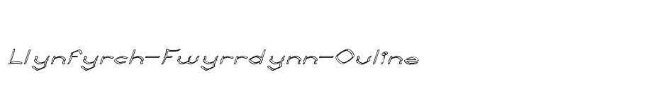 font Llynfyrch-Fwyrrdynn-Ouline download