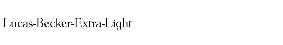 font Lucas-Becker-Extra-Light download