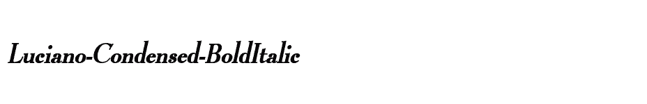 font Luciano-Condensed-BoldItalic download