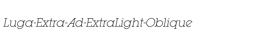 font Luga-Extra-Ad-ExtraLight-Oblique download