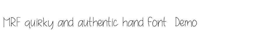 font MRF-quirky-and-authentic-hand-font--Demo download