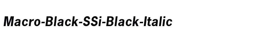 font Macro-Black-SSi-Black-Italic download