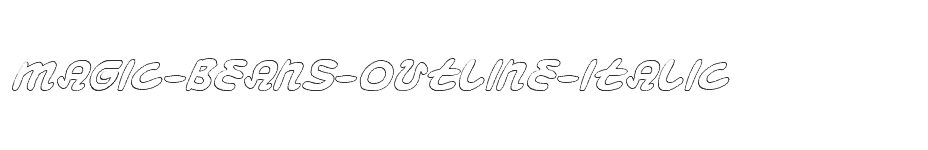 font Magic-Beans-Outline-Italic download