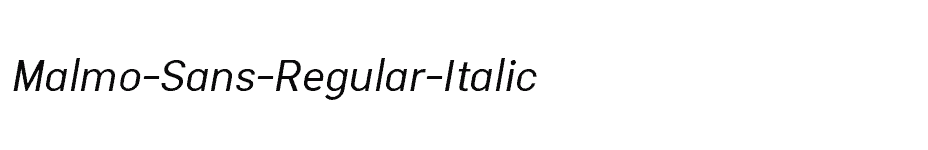 font Malmo-Sans-Regular-Italic download