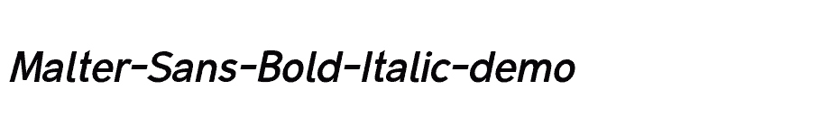 font Malter-Sans-Bold-Italic-demo download
