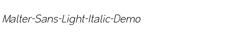 font Malter-Sans-Light-Italic-Demo download